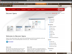 Окно браузера Opera